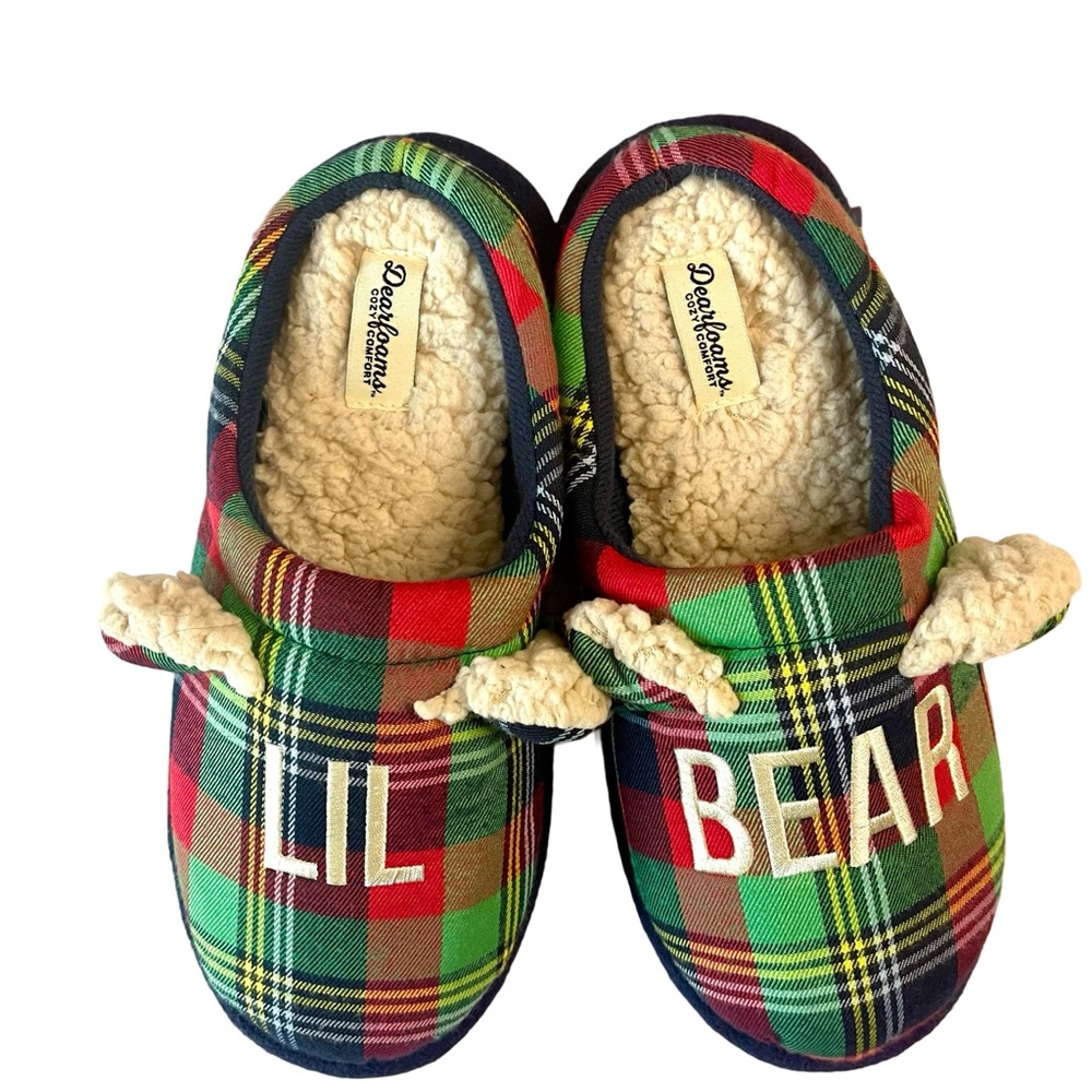 Dearfoams Cozy Comfort Family Bear Slippers Lil Bear Adult Unisex Sz7-8W, 5-6M